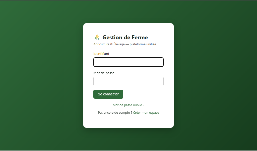Logiciel de gestion de ferme