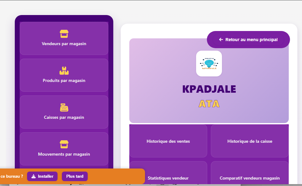 gestion commerciale — capture