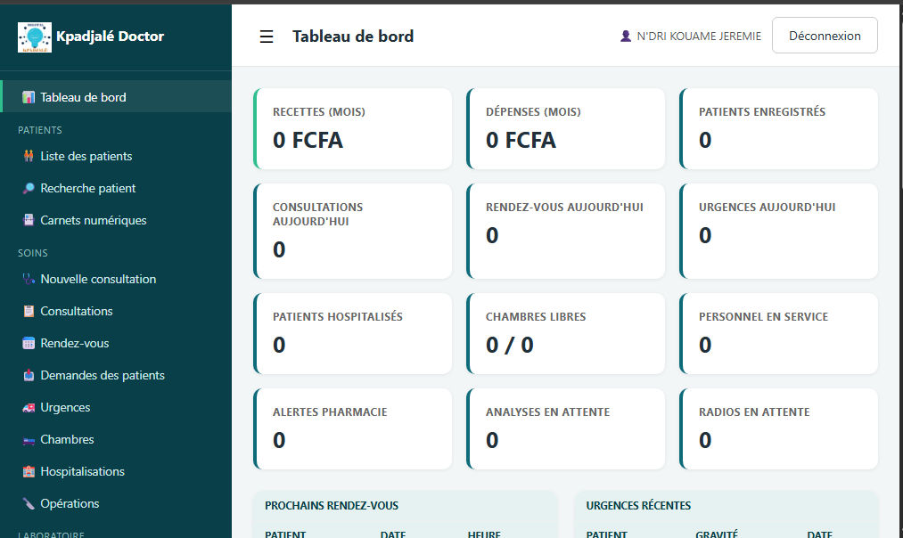 gestion d'hôpital — capture